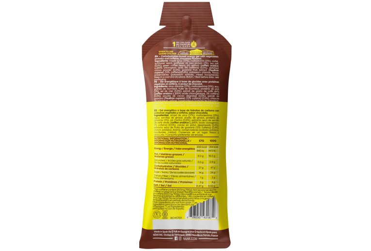 Naak Gel Ultra Energy - chocolat caféine