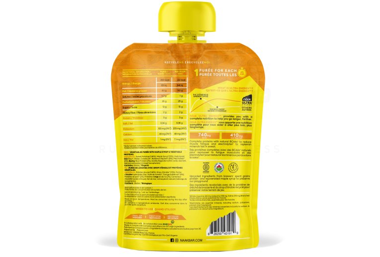 Naak Purée Ultra Energy - patate douce et courge butternut
