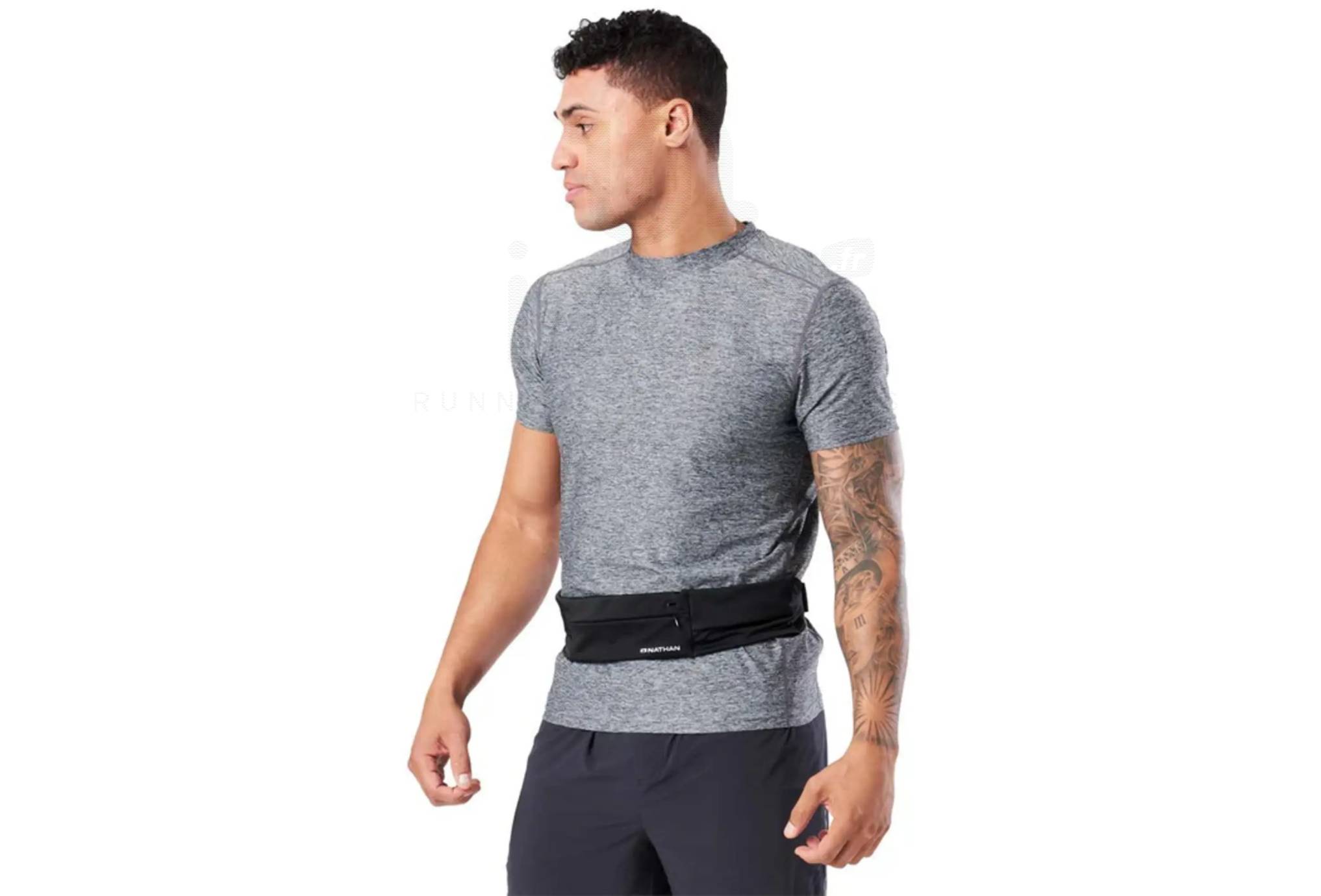 Ceinture De Course Nathan Réglable Noire Avec Poche Zippée - Occasion