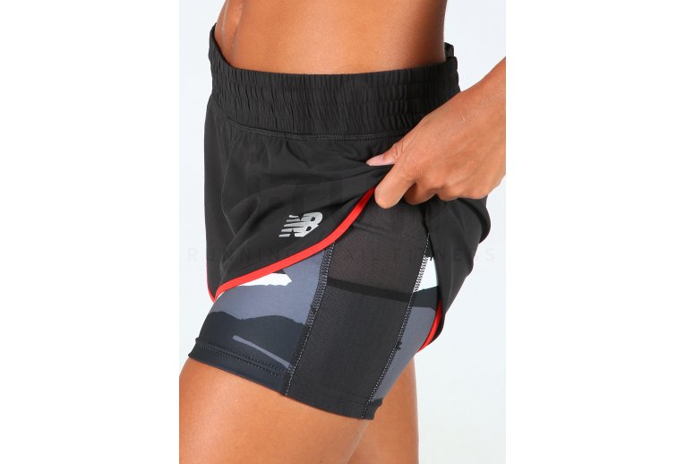 New Balance Pantal�n corto Printed Impact 2 en 1