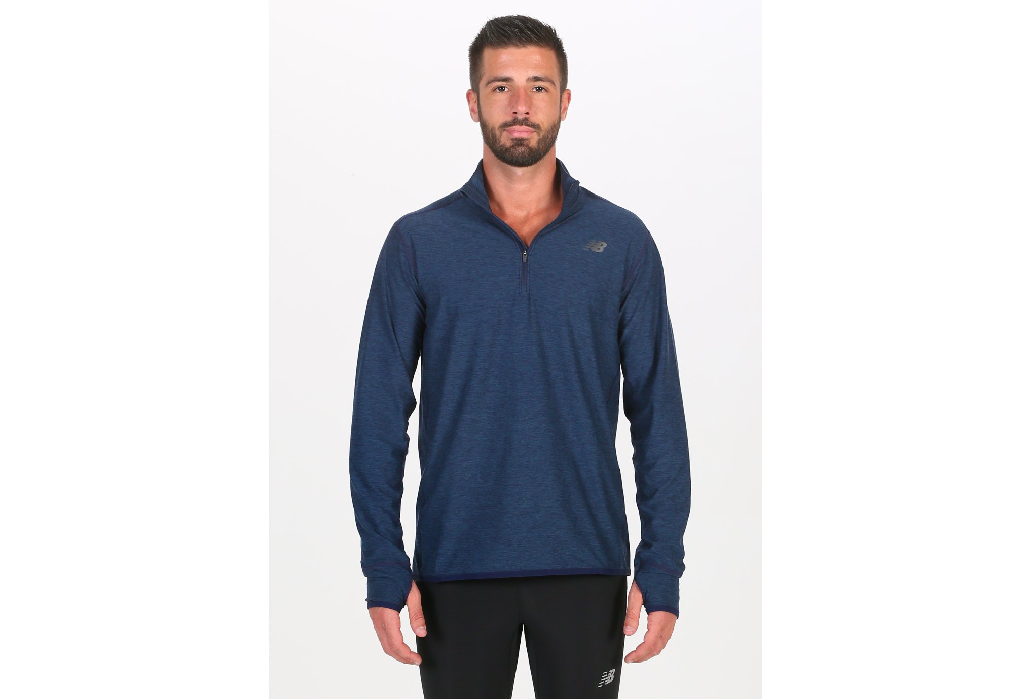 New Balance Transit Quarter Zip M vêtement running homme