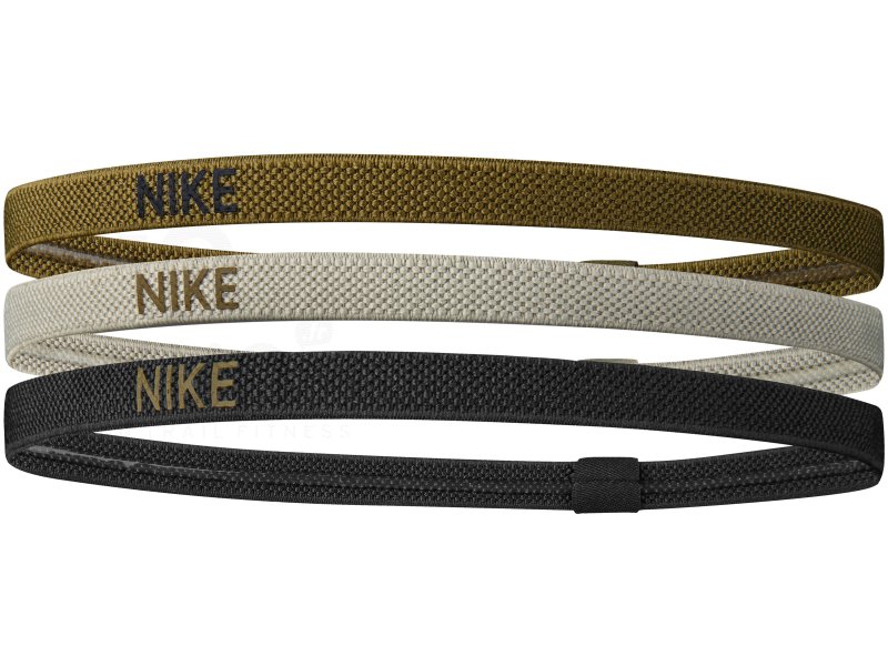 Nike elastiques hairbands x3 kaki pas cher