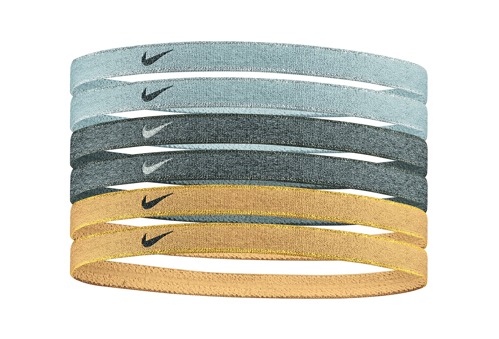 Nike Elastiques Headbands Metallic x6 Casquettes / bandeaux