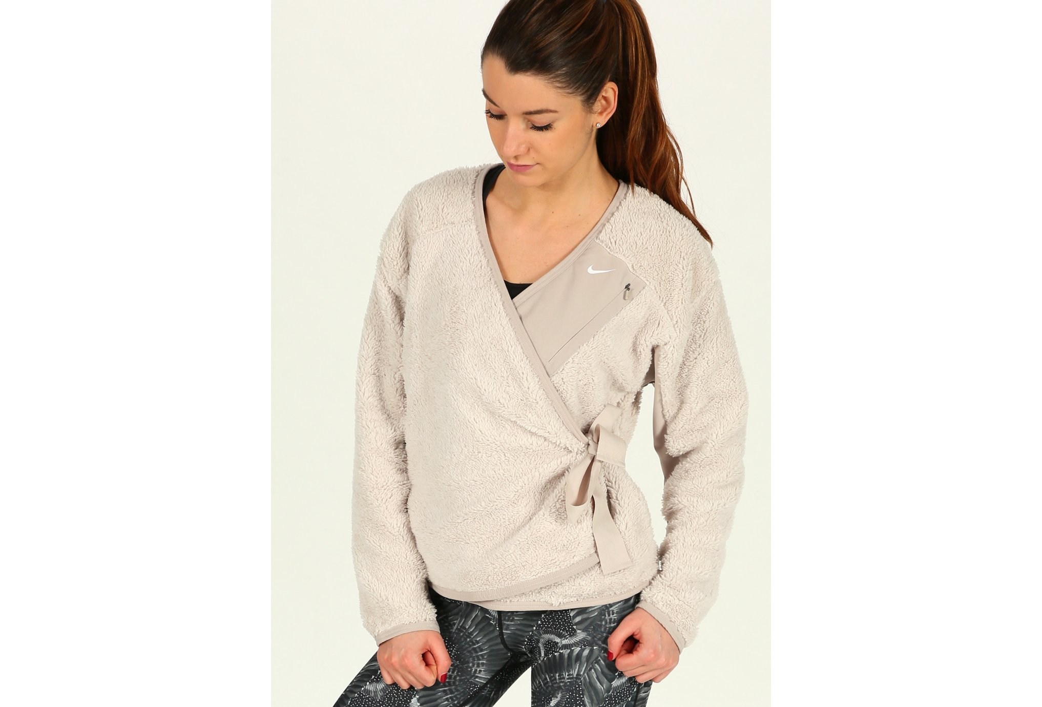 nike sherpa wrap top