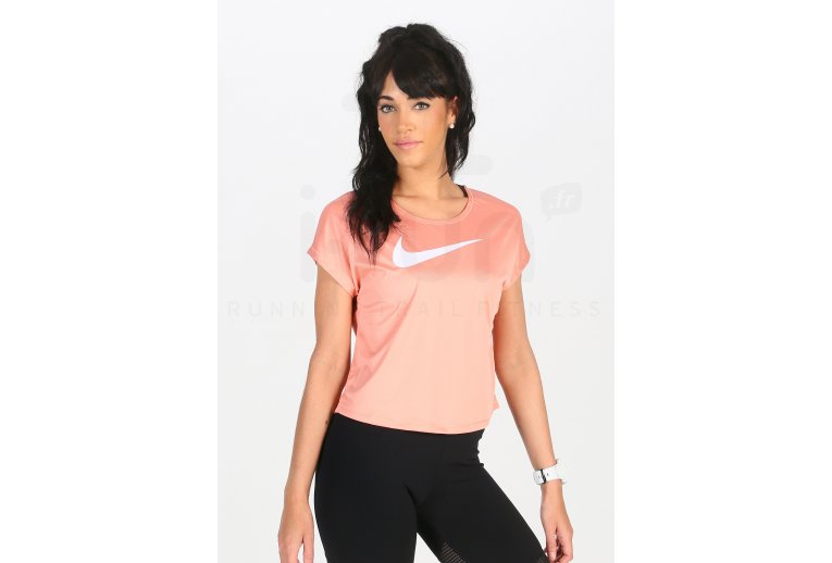 Nike camiseta manga corta Swoosh Run en promoción | Mujer Ropa Camisetas  Nike