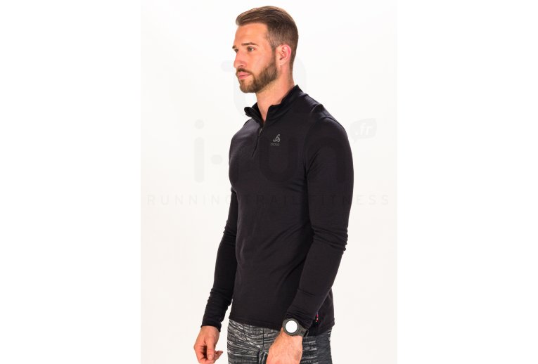 Odlo camiseta manga larga Natural 100% Merino 1/2 Zip