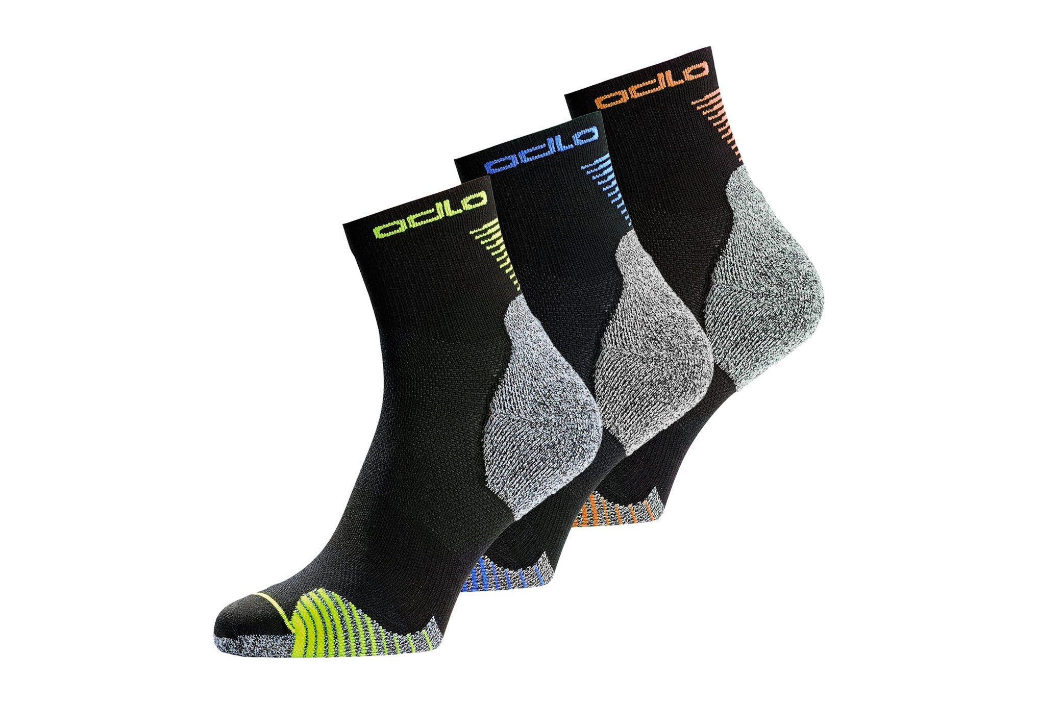 Odlo Pack de 3 Ceramicool Quarter Chaussettes