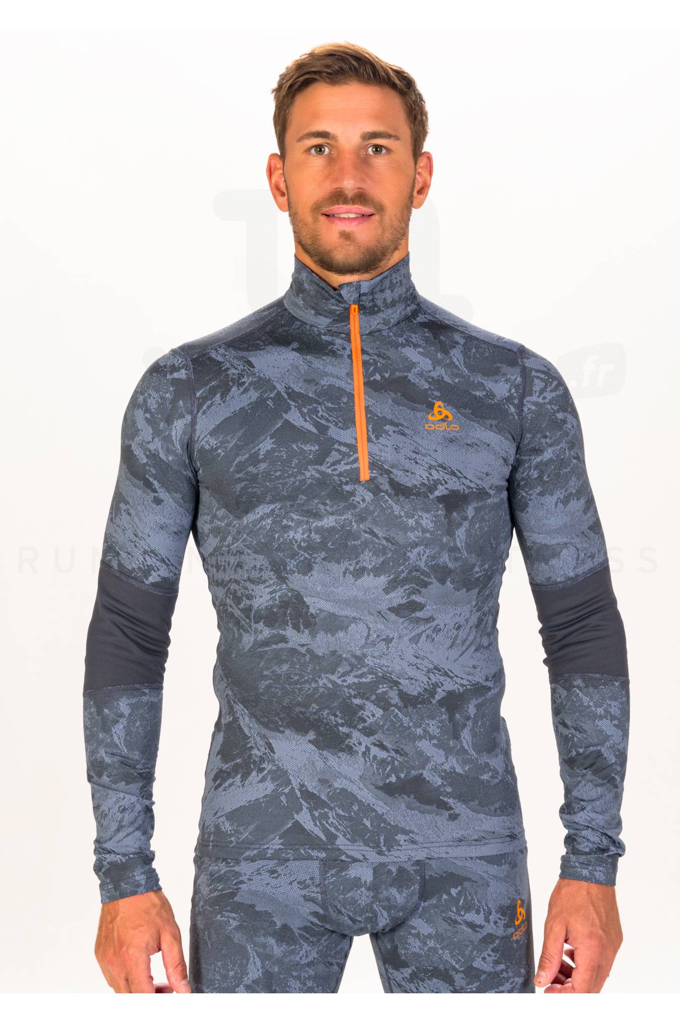 Sweat-shirt Technique Odlo Pour Homme | Idéal Pour La Course à Pied En Hiver | Gestion De L'humidité, Col Haut, Détails Réfléchissants