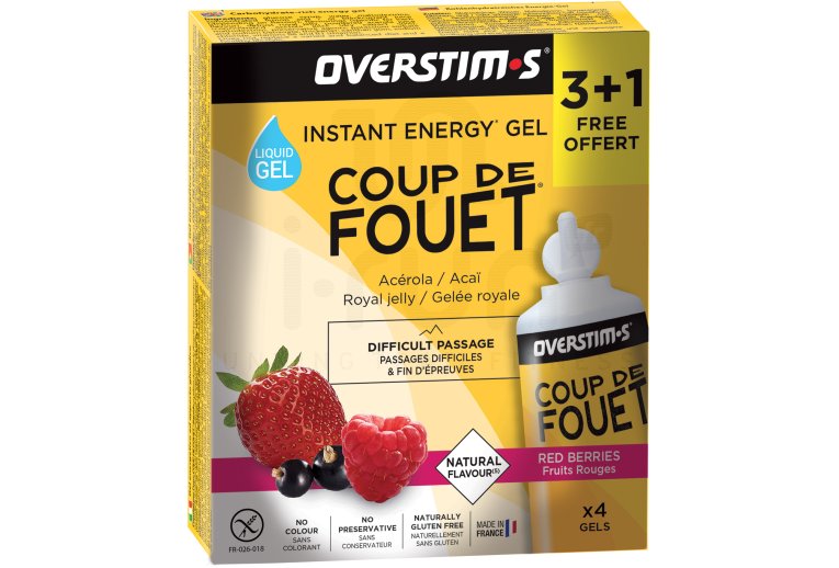 OVERSTIMS �tui Gels Energie Instantan�e Coup de Fouet 3+1 - Fruits rouges