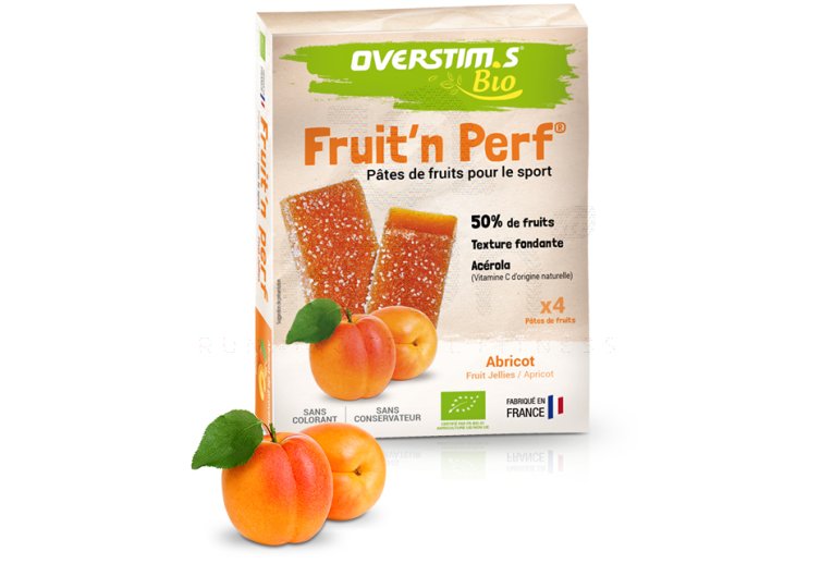 OVERSTIMS Étuis 4 barres Fruit'n Perf Bio - Abricot