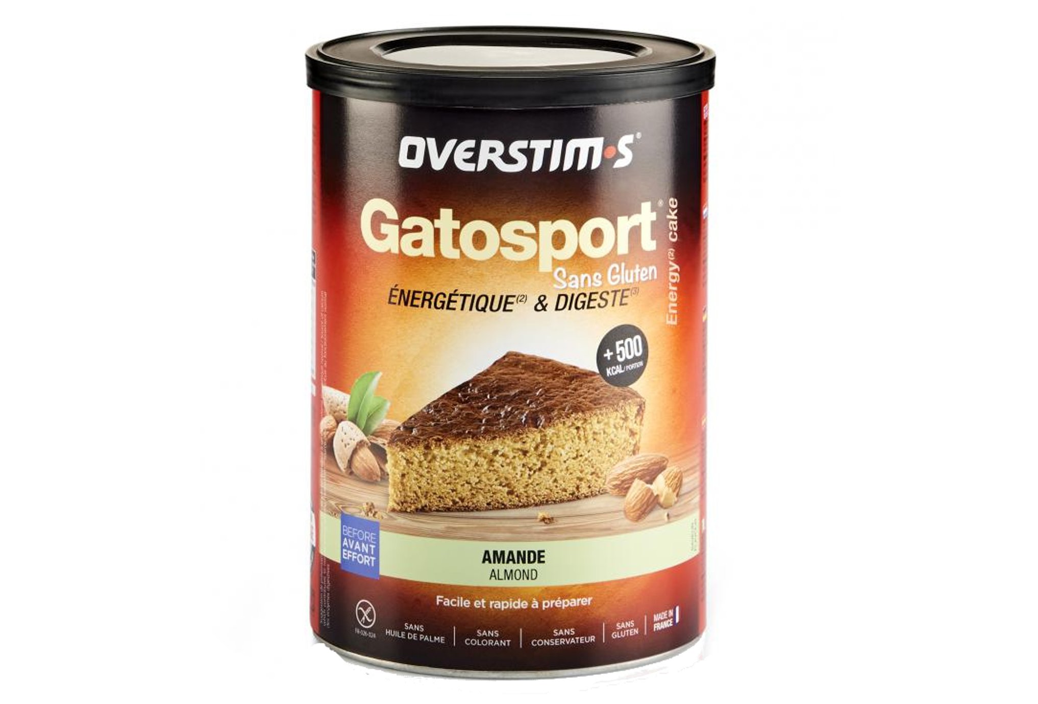 OVERSTIMS Gatosport 400 g - Amande sans gluten Diététique Préparation