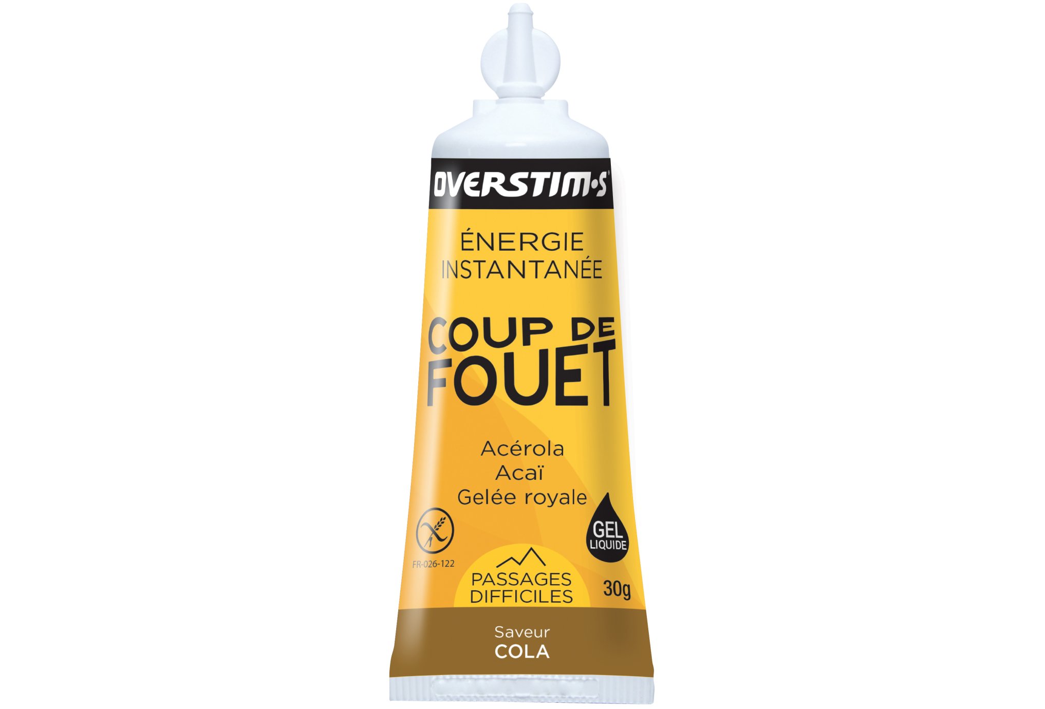 OVERSTIMS Gel Énergie Instantanée Coup de Fouet - Cola Diététique Gels
