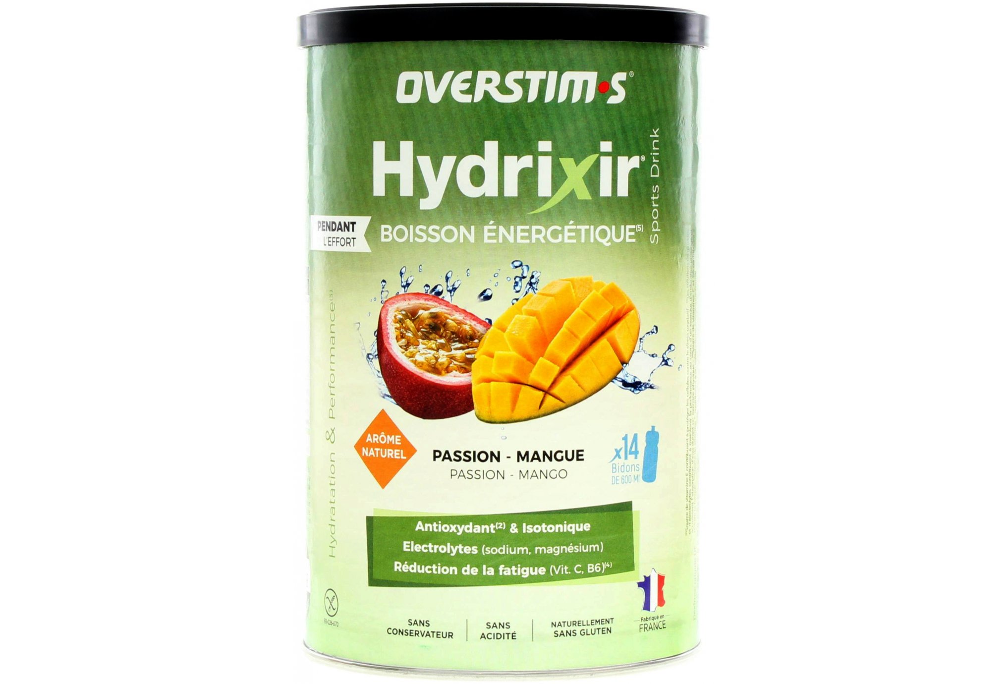 OVERSTIMS Hydrixir 600g - Passion mangue Diététique Boissons