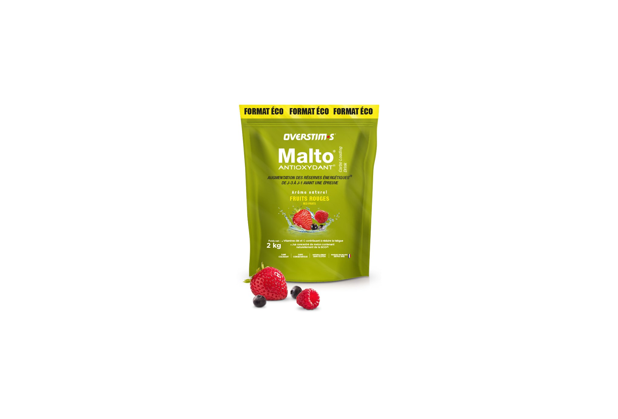OVERSTIMS Malto Antioxydant 2 kg - Fruit rouges Diététique Préparation