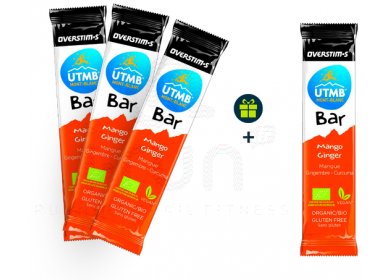OVERSTIMS Pack de 3 UTMB Bar Bio + 1 offerte - Mangue/Gimgembre/Curcuma 