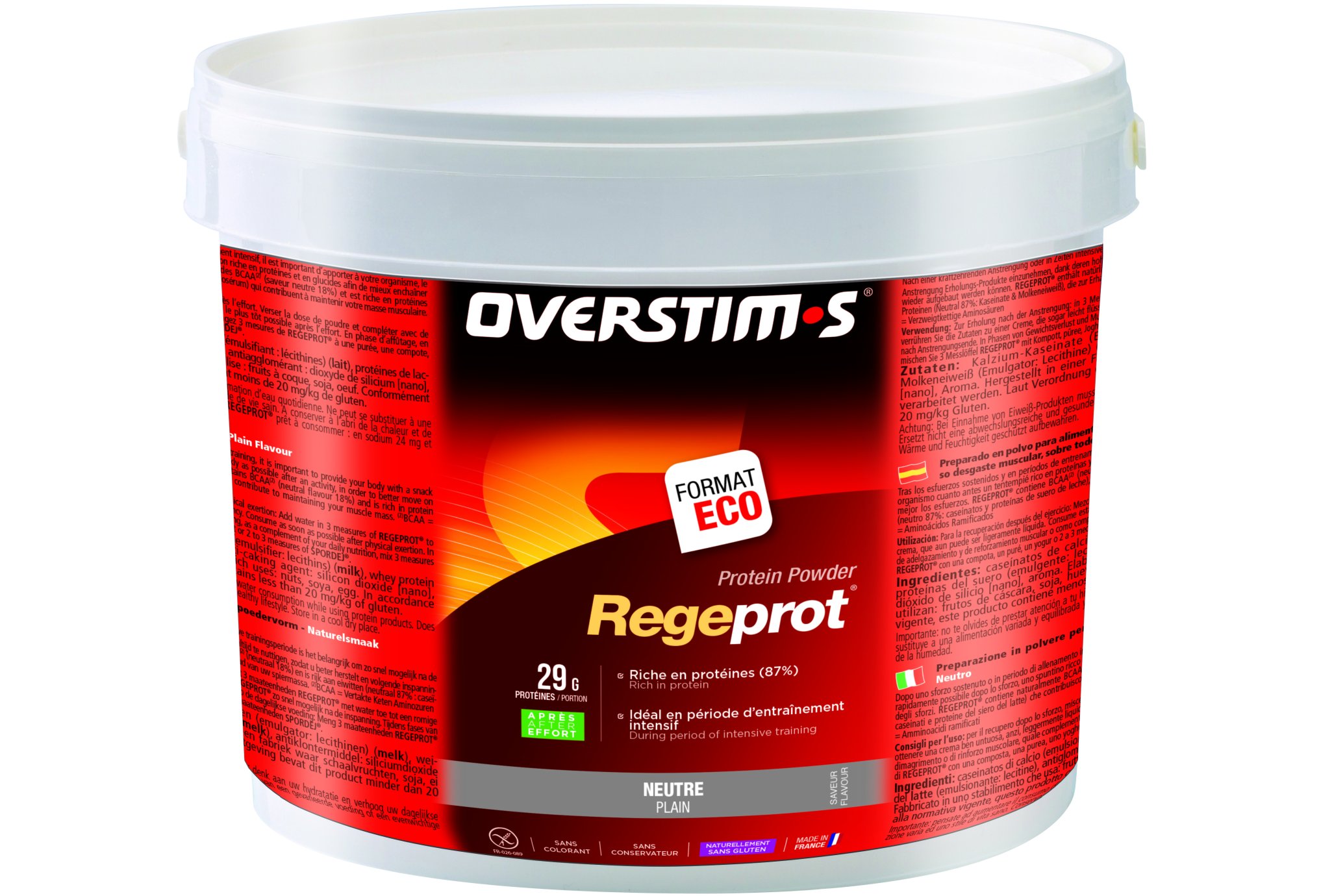 OVERSTIMS Regeprot 1 kg - Neutre Diététique Protéines / récupération