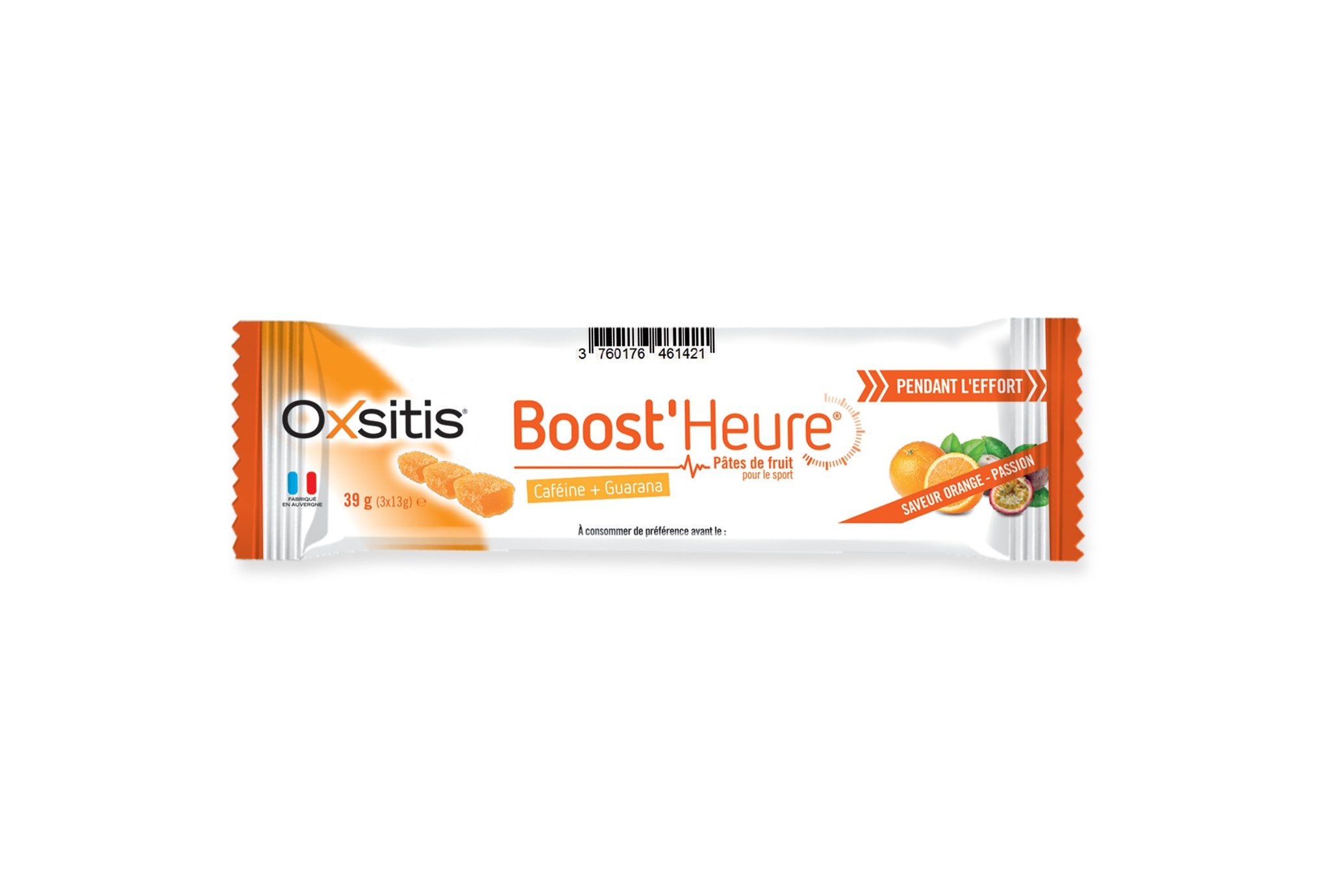 Oxsitis Pâte de Fruits Boost'Heure - Orange/Passion Diététique Barres