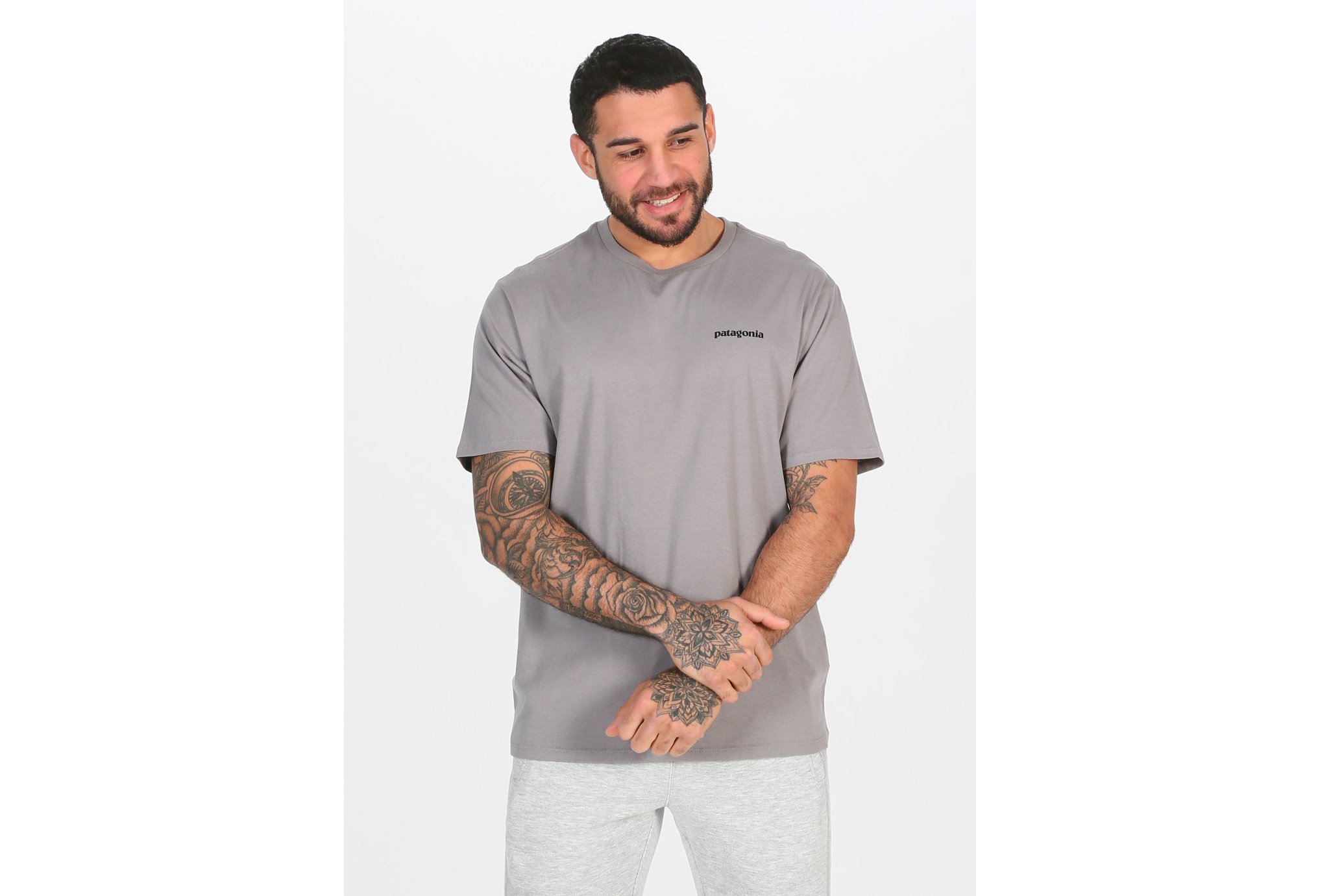 Patagonia Pastel P-6 Logo Organic Cotton Crew M vêtement running homme