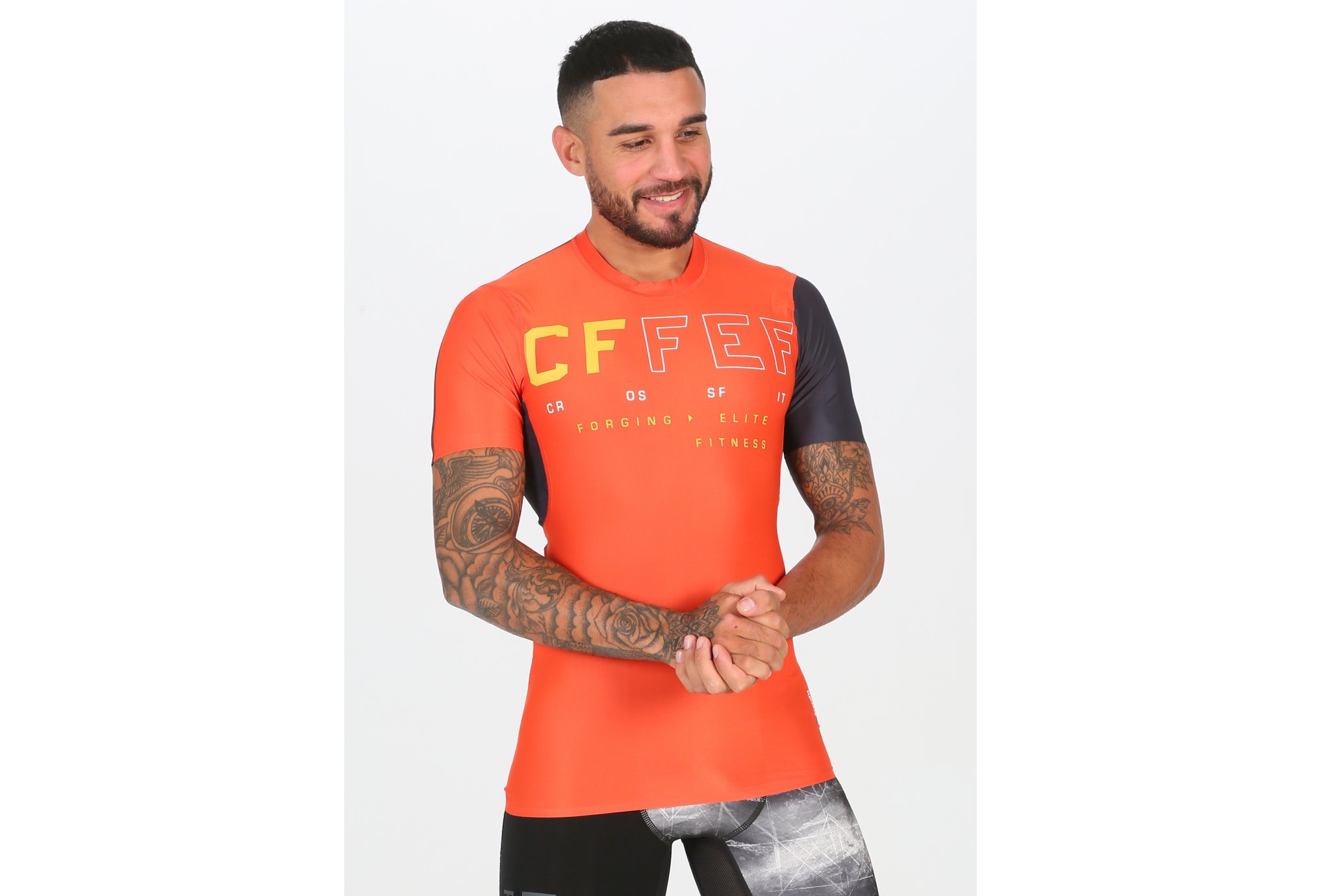 Camisetas reebok crossfit hombre naranja online