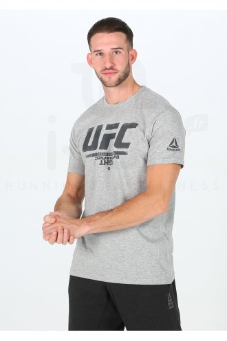 t shirt ufc reebok homme argent