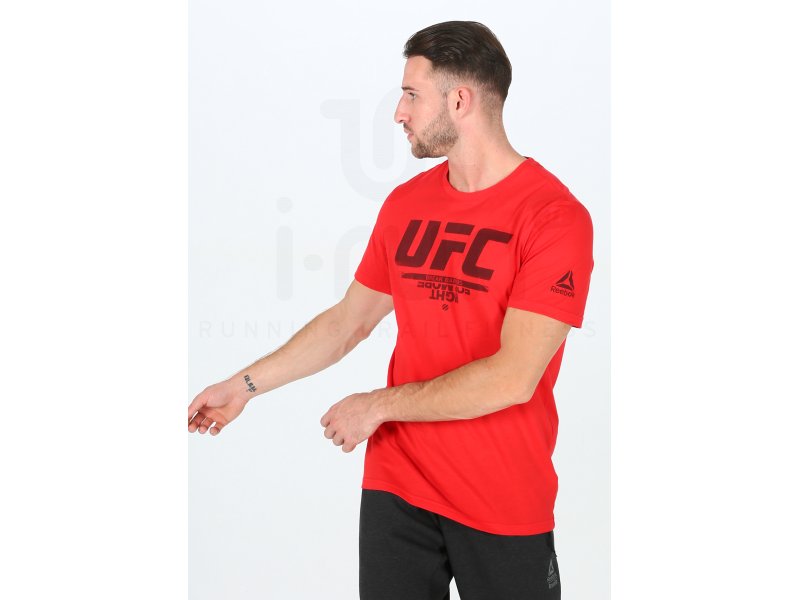 T shirt ufc reebok homme clearance rouge