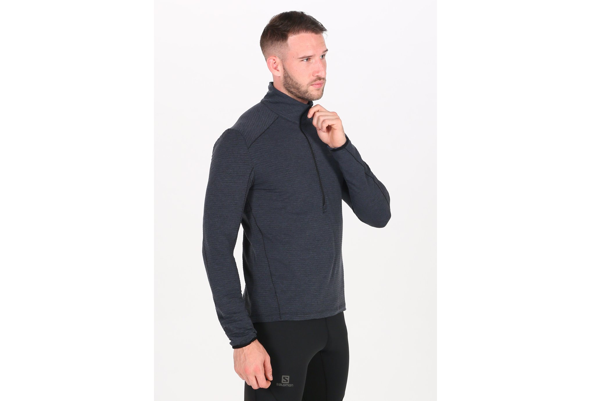Salomon Outline Mid Half Zip M Diététique Vêtements homme