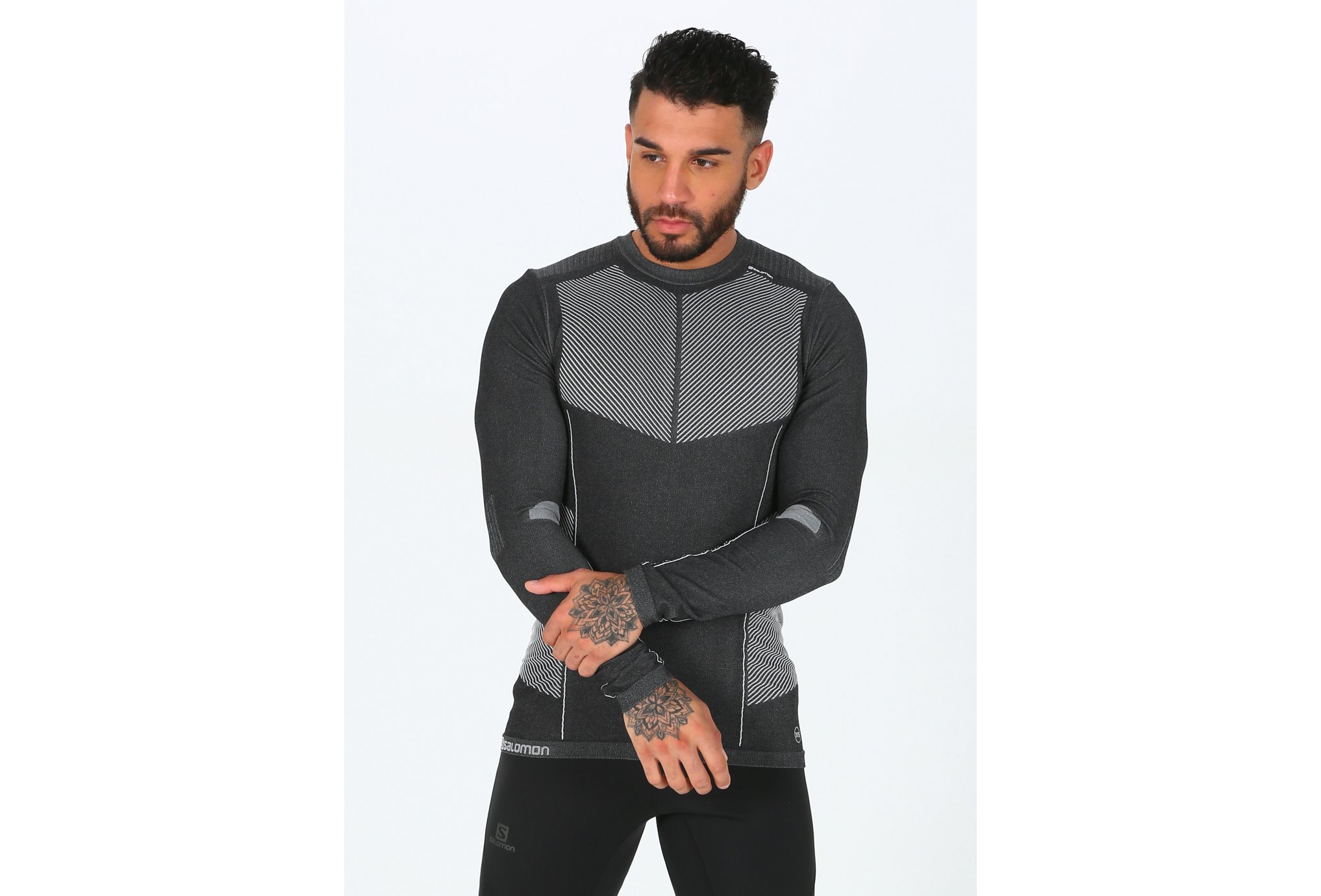 Salomon Primo Warm LS CN Seamless M Diététique Vêtements homme