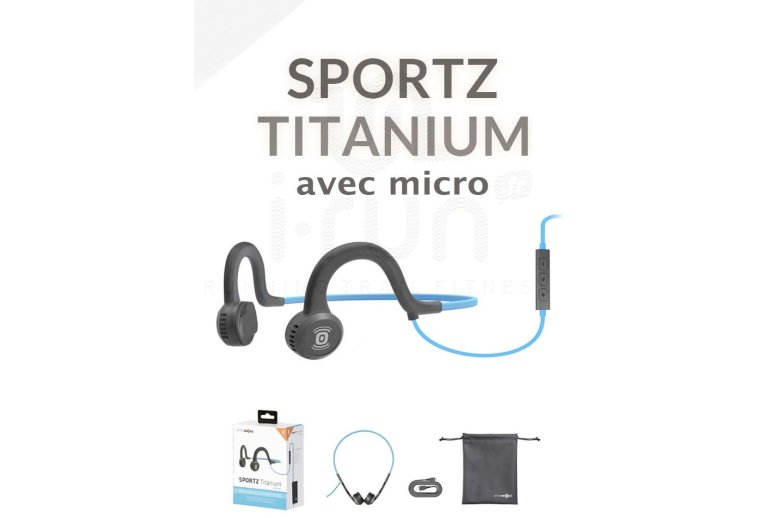 Shokz Auriculares Sportz Titanium con micrfono