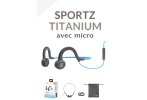 Shokz Auriculares Sportz Titanium con micrfono