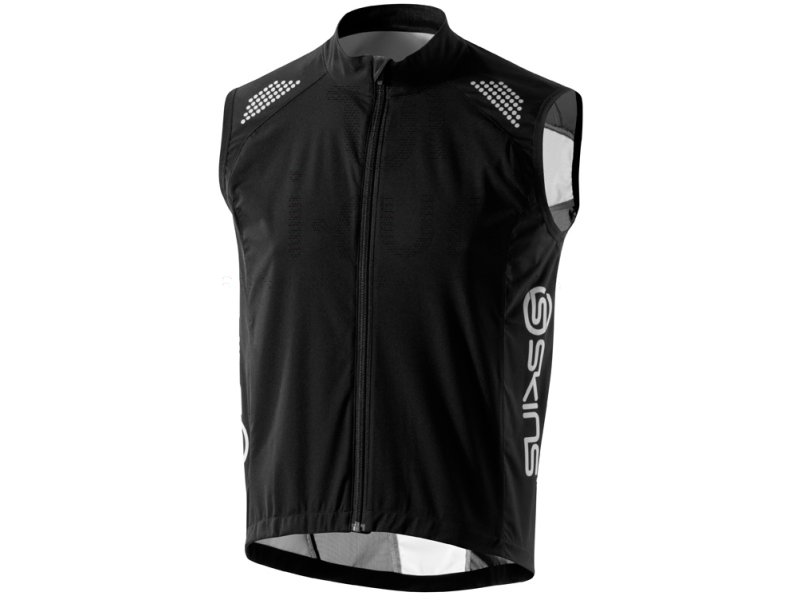 Gilet Coupe-vent Cyclisme Skins Compression C400 – Noir, Taille M, Homme
