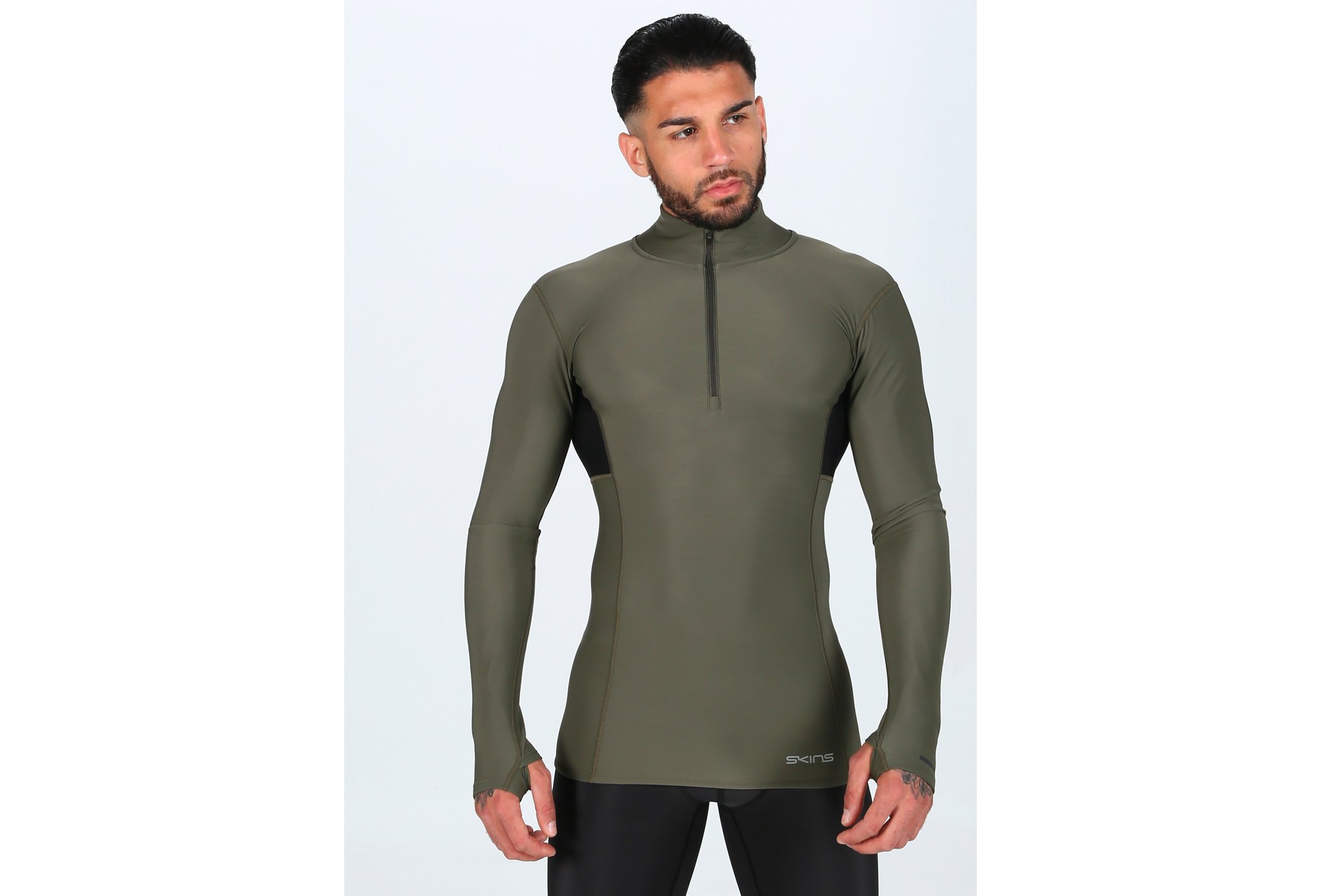Skins DNAmic Thermal Mock Neck Zip M vêtement running homme