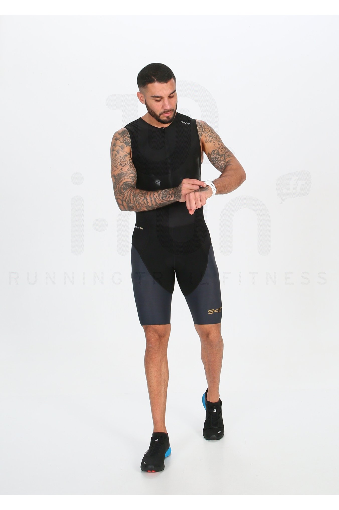 Skins DNAmic Triathlon Skinsuit Front Zip Triathlon M homme pas cher