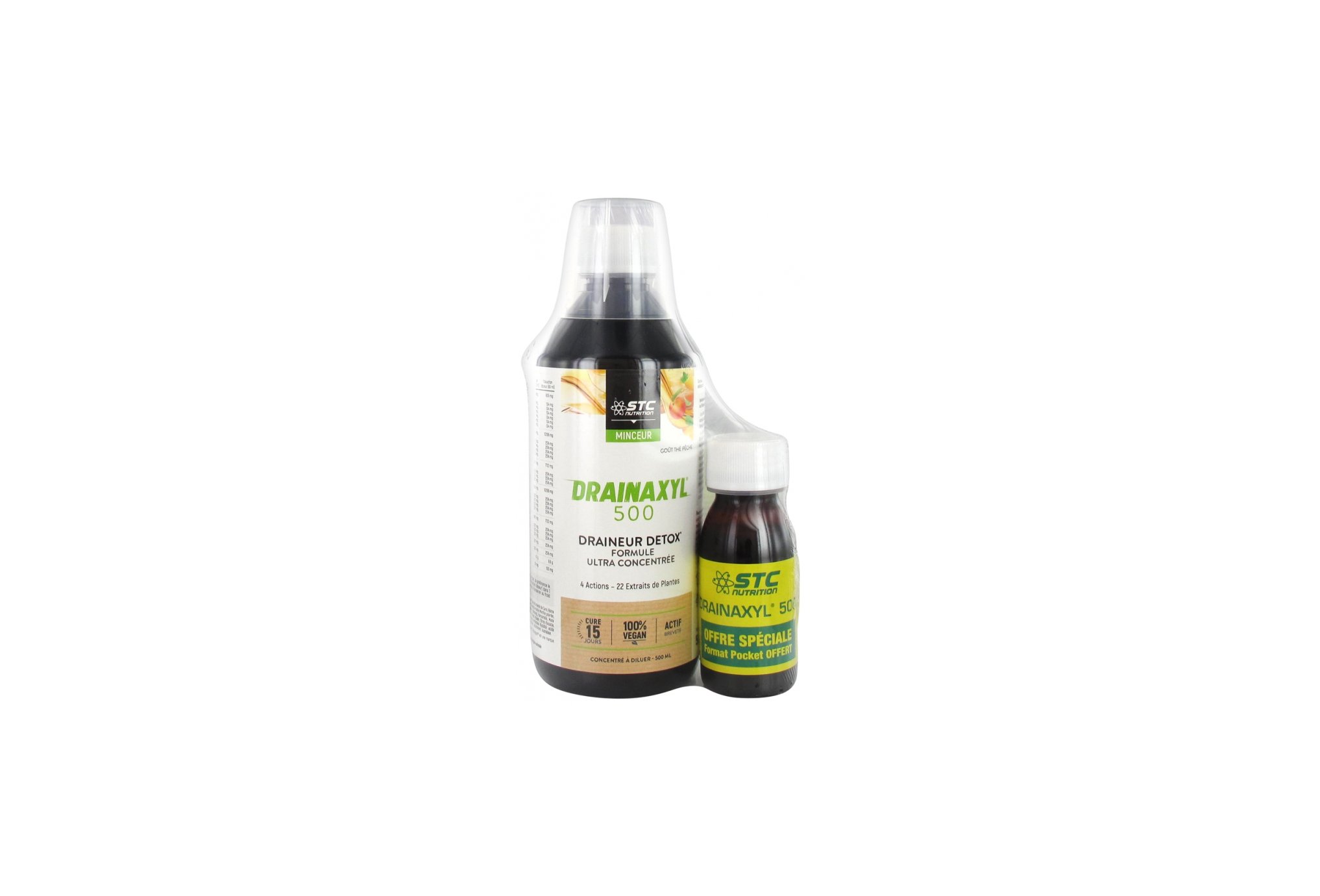 STC Nutrition Drainaxyl 500 Thé pêche + format pocket offert Diététique Compléments
