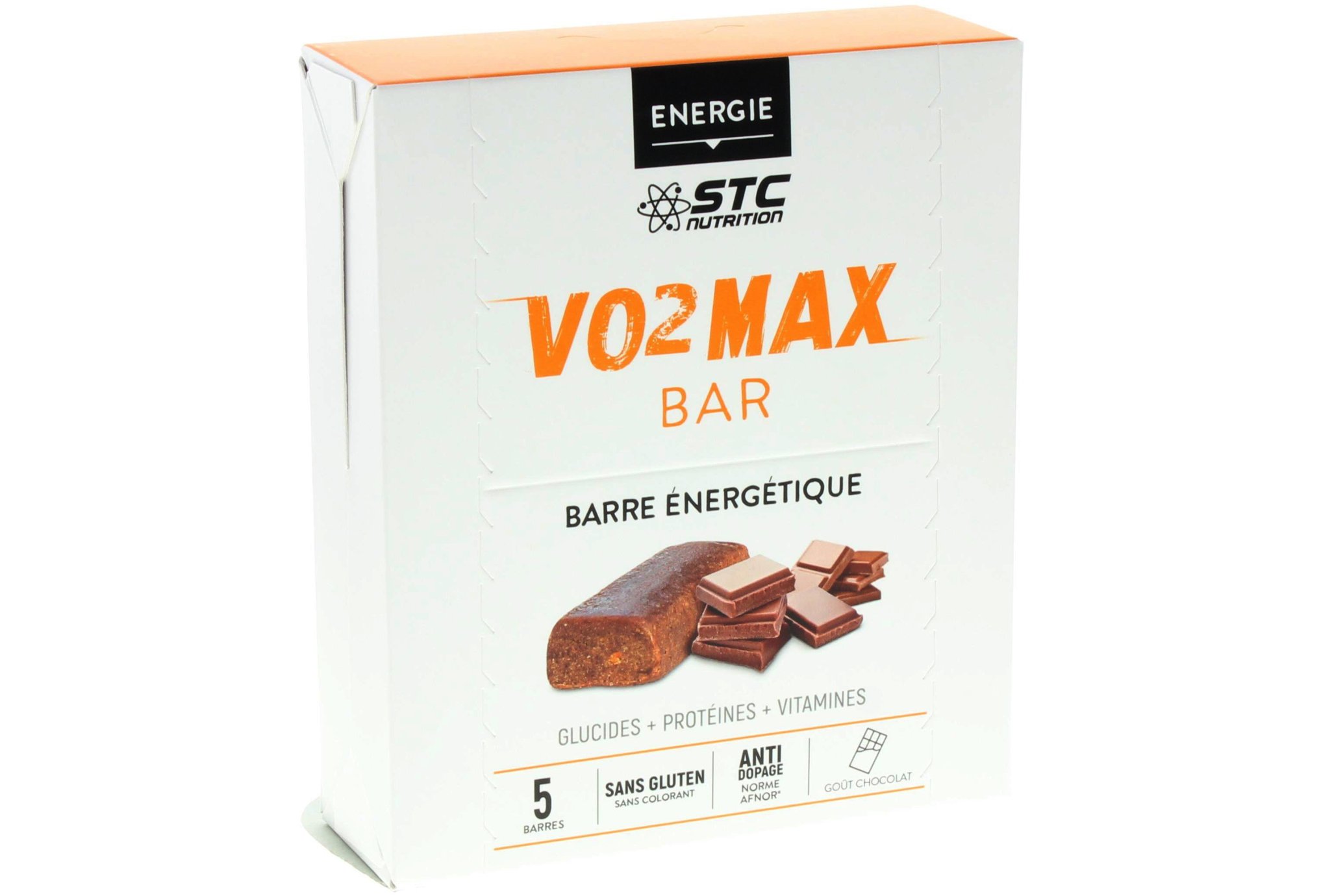 STC Nutrition Etui 5 barres VO2 Max chocolat Diététique Barres