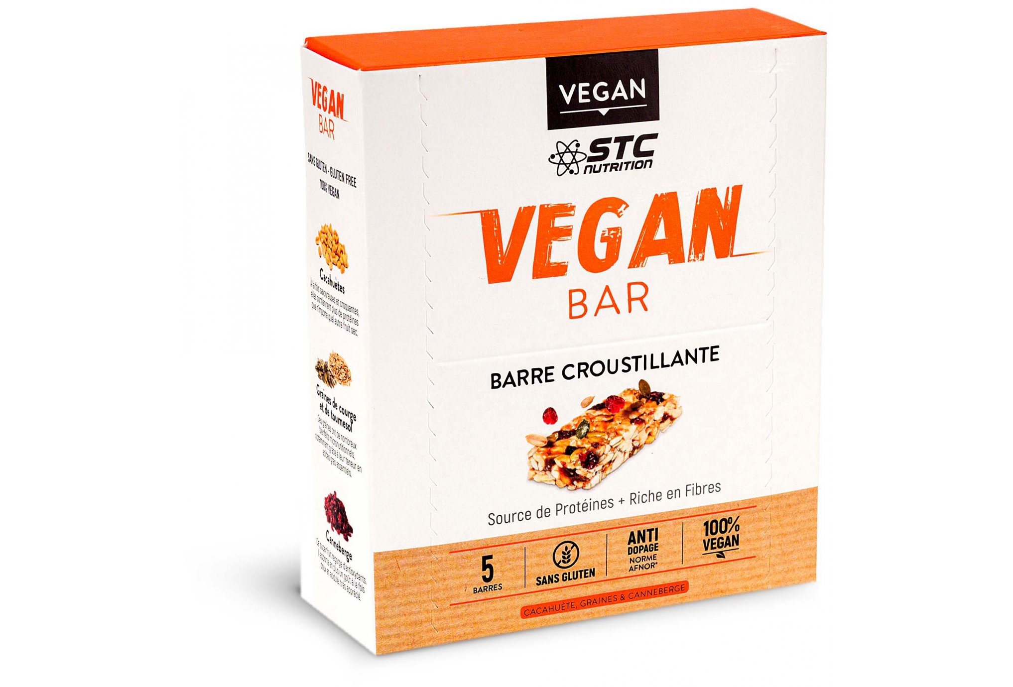 STC Nutrition Etui de 5 barres Vegan Bar Diététique Barres