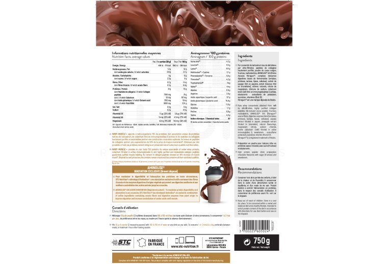 STC Nutrition Whey Muscle+ 750 g - Chocolat
