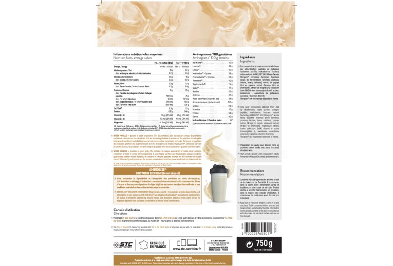 STC Nutrition Whey Muscle+ 750g - Vanille