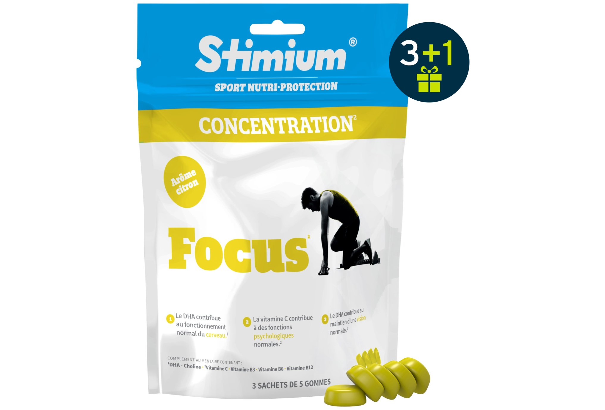 Stimium Gommes focus 3 +1 offert - citron dittique complments