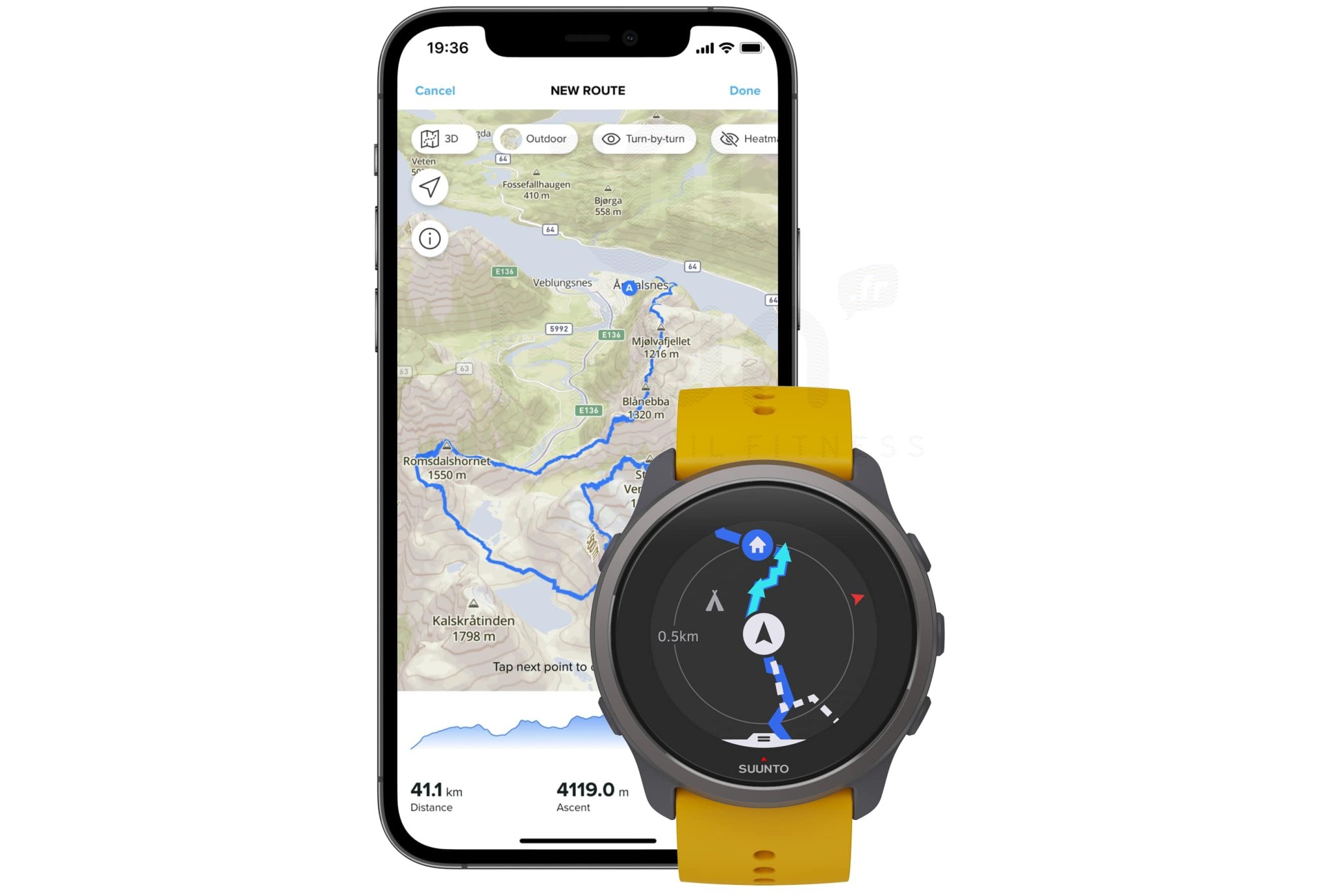 Montre GPS Suunto 5 Peak Défectueuse (Ridge Sand) - Pour Pièces/ Réparation
