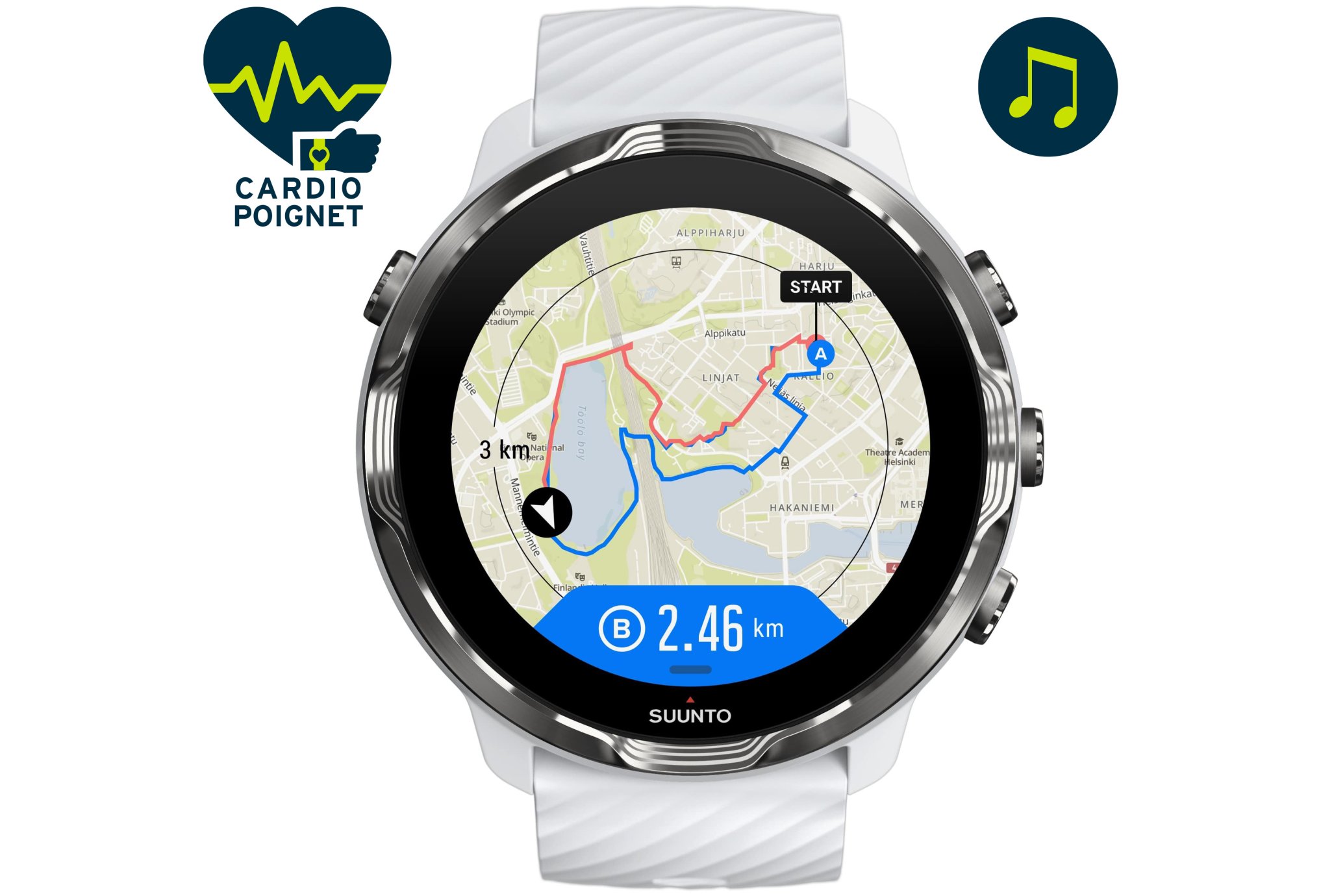 Suunto 7 White Burgundy Cardio-Gps