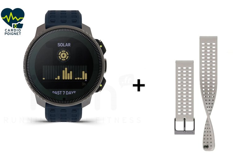 Suunto reloj Suunto Vertical Solar Titanio con correa adicional de silicona Suunto Athletic 4 22 mm