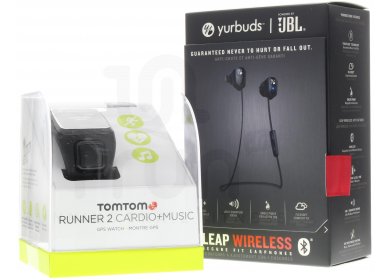 Tomtom Pack Runner 2 Cardio + Music - Ecouteurs JBL Yurbuds - Small 