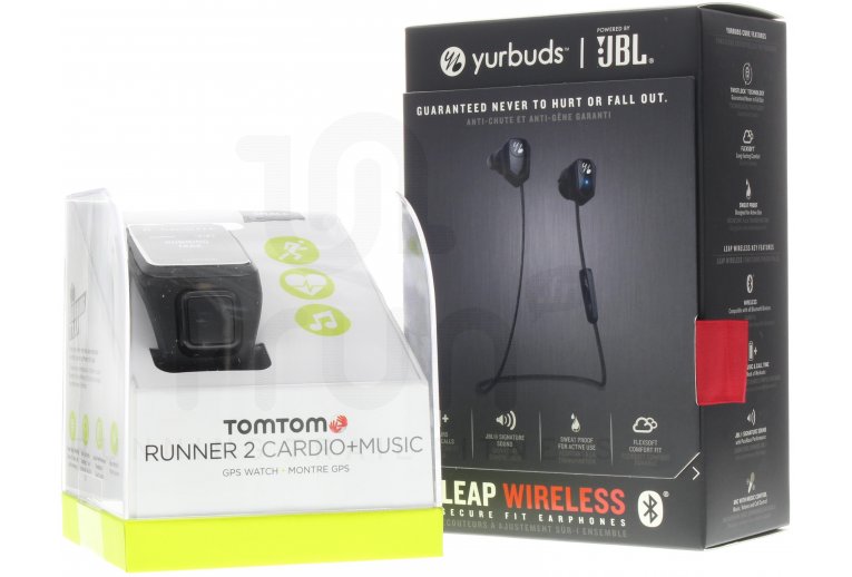 Tomtom Pack Runner 2 Cardio + Music - Auriculares JBL Yurbuds - Small