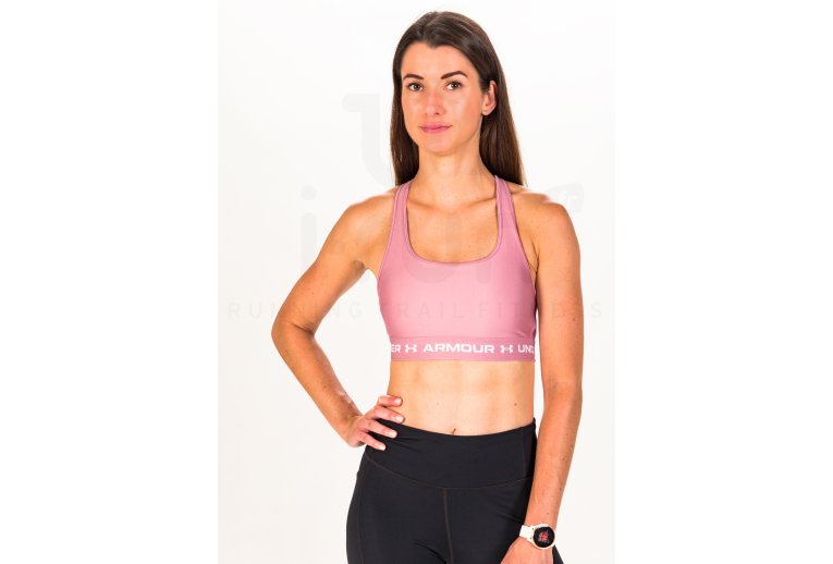  Crossback Mid Bra, pink - sports bra for women