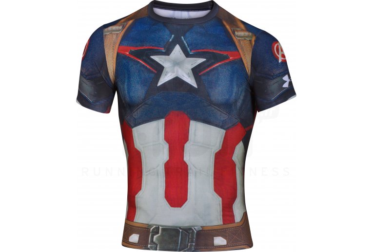 Under Camiseta manga corta Compression Alter Ego Capitán América en promoción | Hombre Ropa Carrera Armour