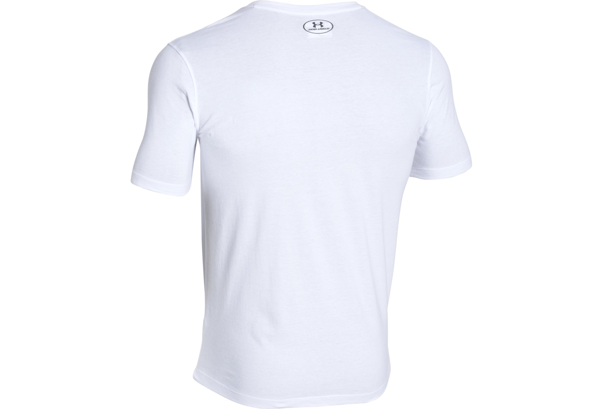 Under Armour TeeShirt Charged Cotton VNeck M homme Blanc pas cher