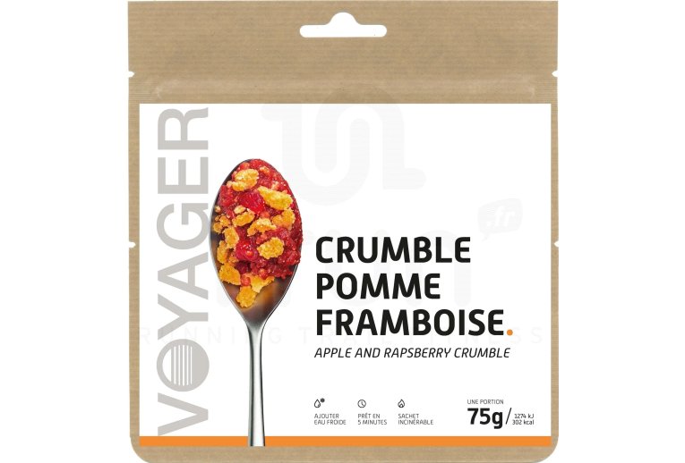 Voyager Crumble pomme framboise